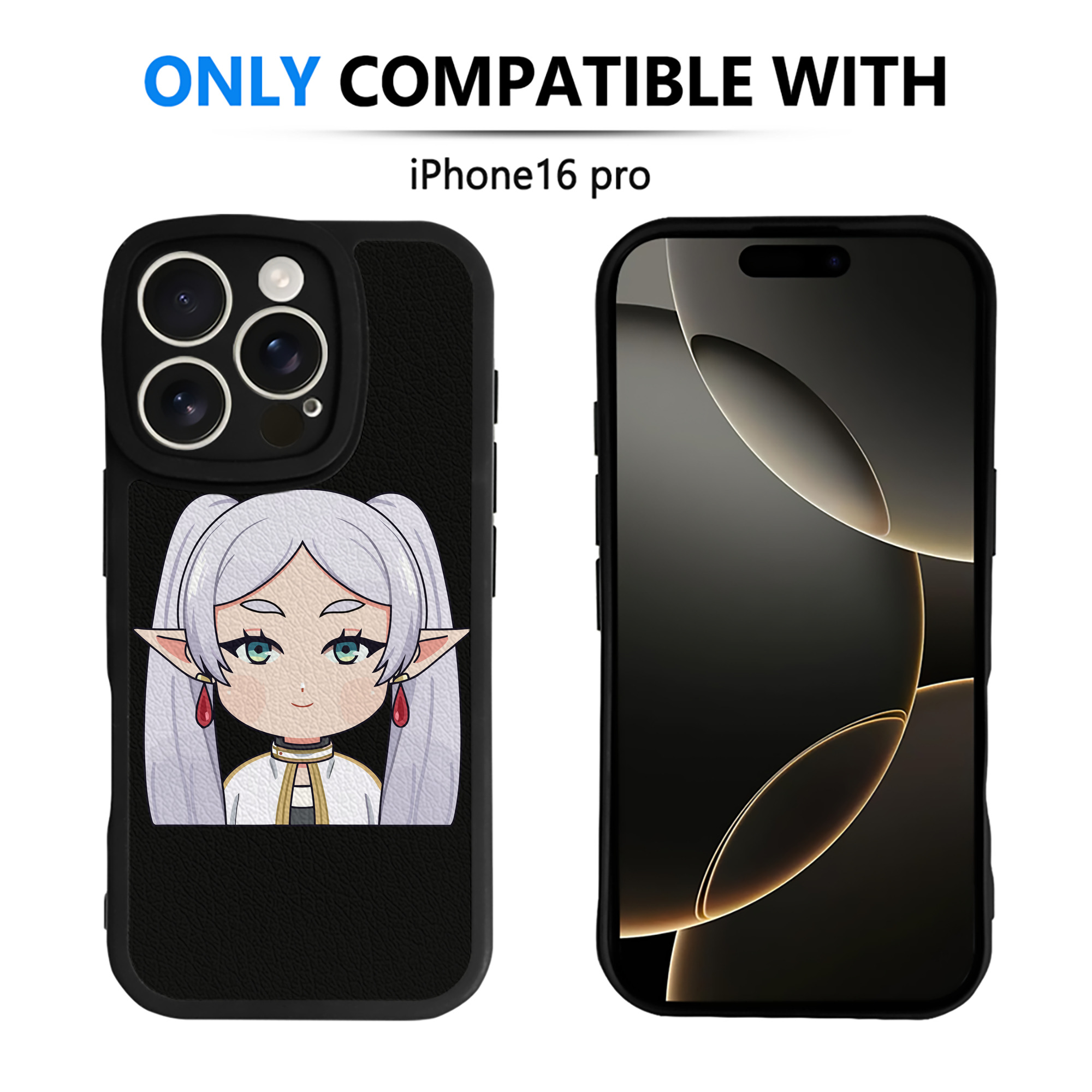 （画像用） 葬送のフリーレン Frieren 【iPhone 16シリーズ対応】シリコンスマホケース（レザー調） 材質：シリコン